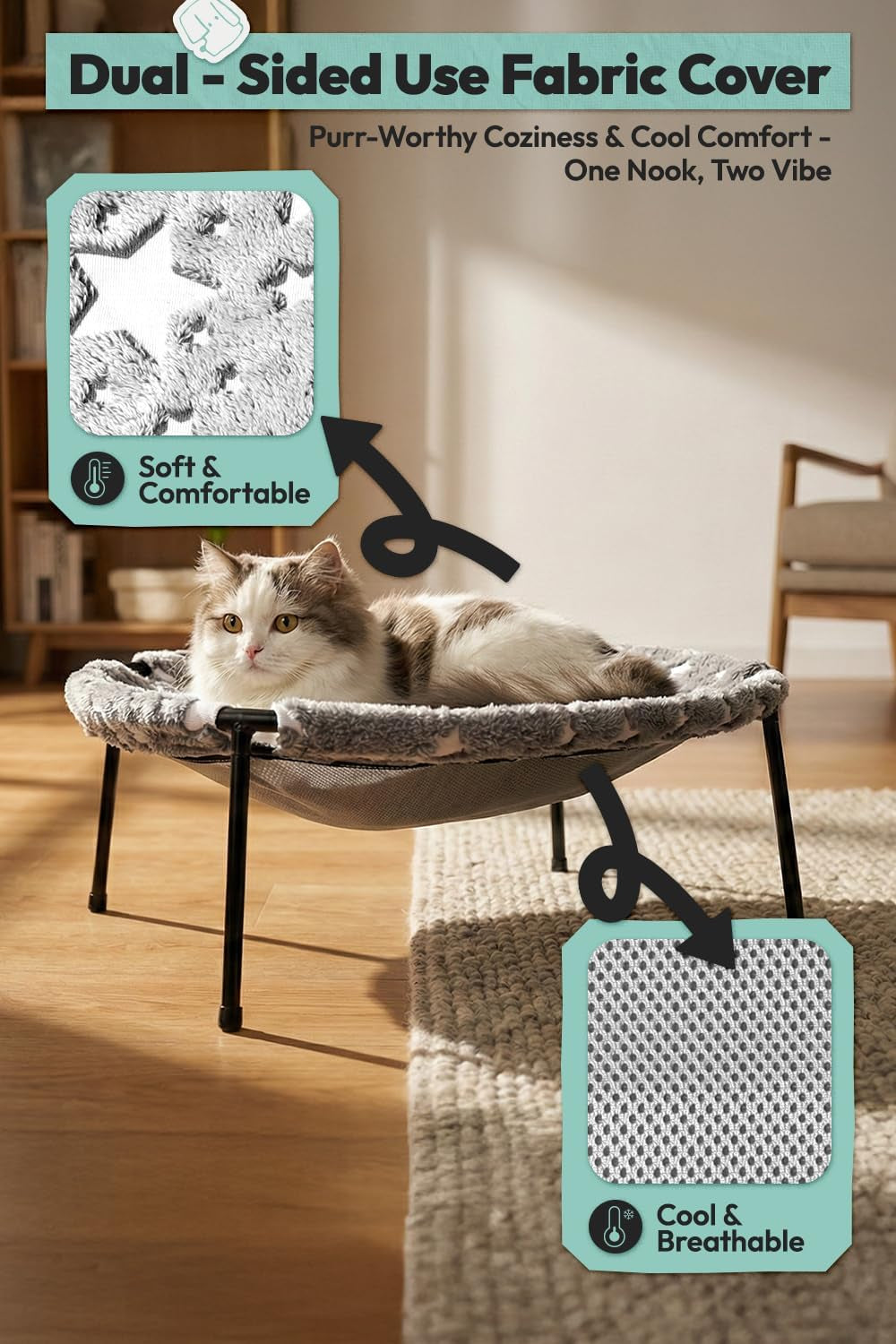 Elevated Glow-In-The-Dark Cat Bed