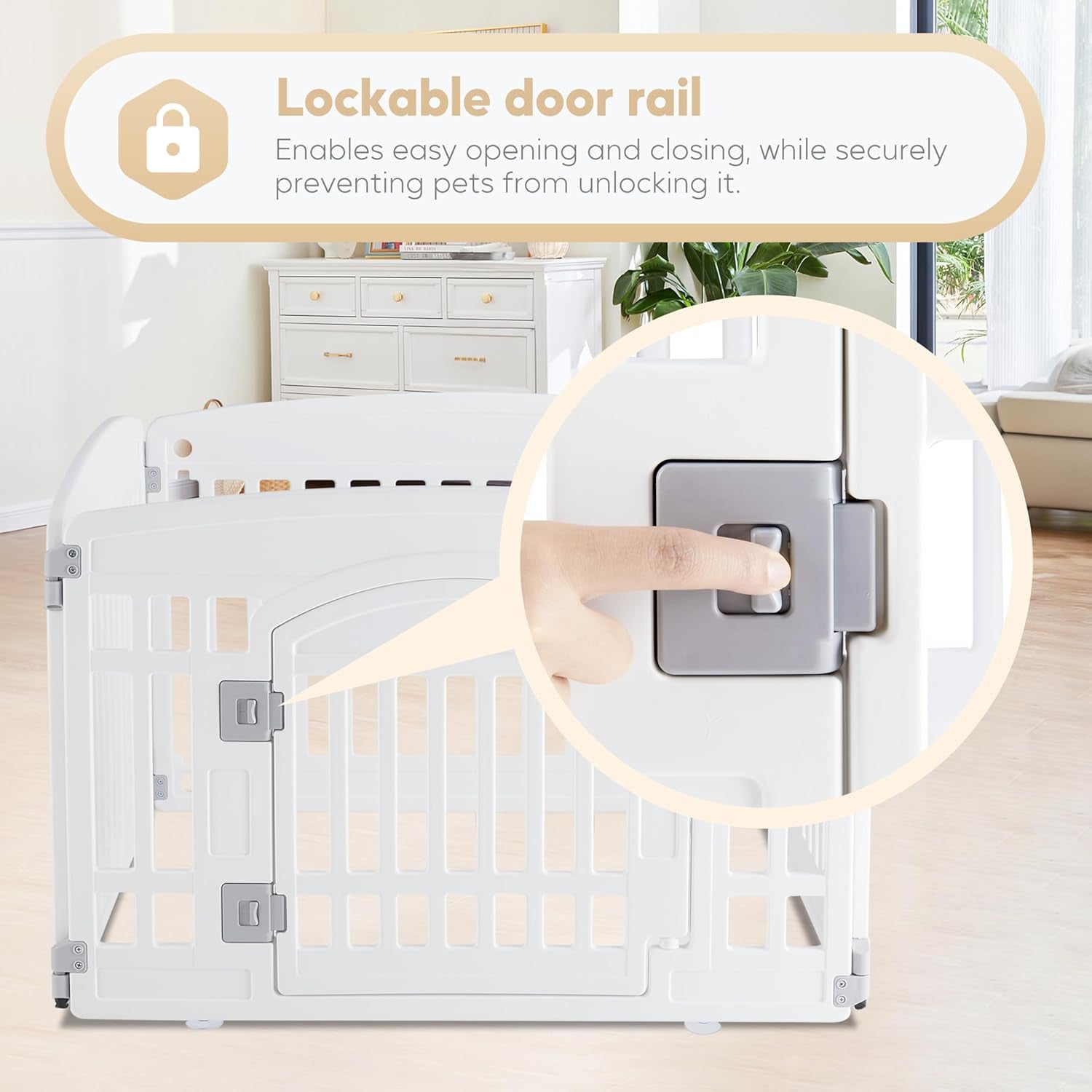 Dog Playpen Secure Foldable Fence